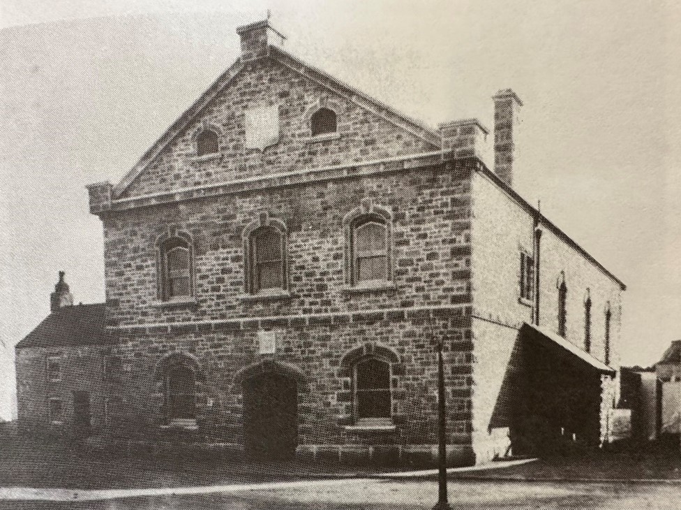 Photograph of the Town Hall as it looked soon after the council came into being in 1891, from the Gibson family collection donated to the Isles of Scilly Museum 