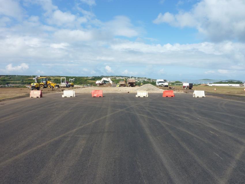 Runway works at Isles of Scilly Airport